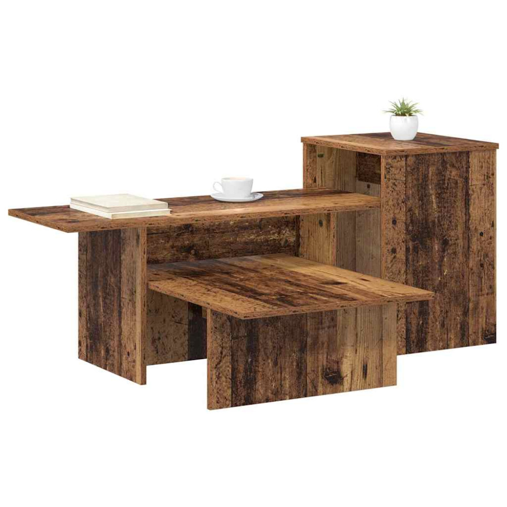 Produktbild för Konsolbord Gammalt trä 91,5 x 35 x 38,5 cm Konstruerat trä