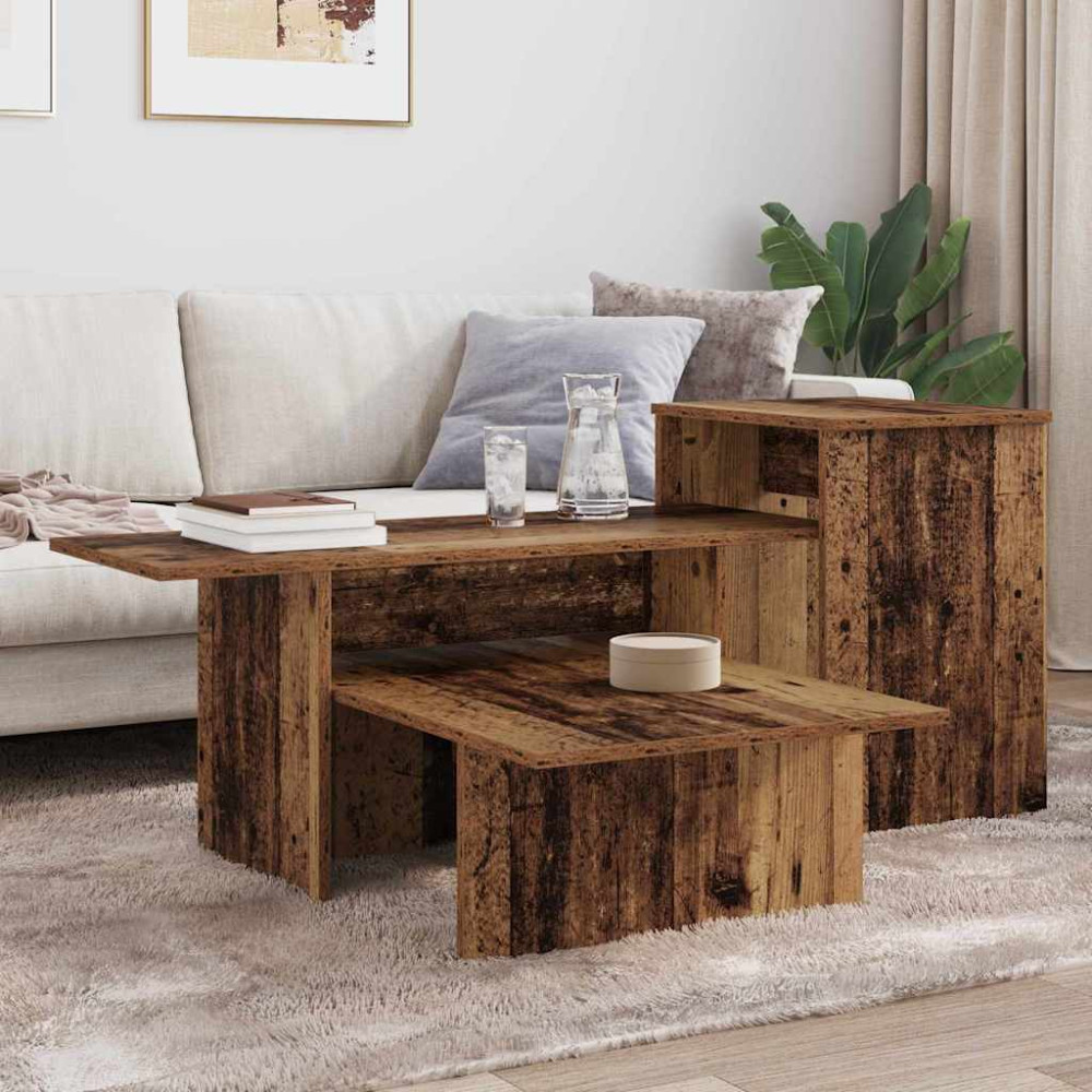 Produktbild för Konsolbord Gammalt trä 91,5 x 35 x 38,5 cm Konstruerat trä