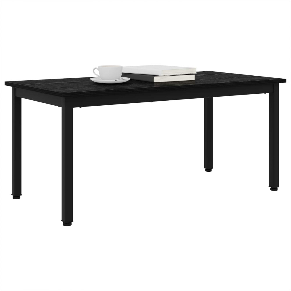 Produktbild för Kaffeebord Svart Ek 100 x 50 x 45 cm Konstruerat trä