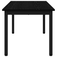 Produktbild för Kaffeebord Svart Ek 100 x 50 x 45 cm Konstruerat trä