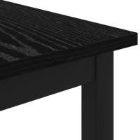 Produktbild för Kaffeebord Svart Ek 100 x 50 x 45 cm Konstruerat trä