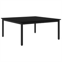 Produktbild för Kaffeebord Svart Ek 100 x 100 x 45 cm Konstruerat trä
