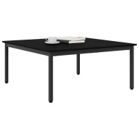 Produktbild för Kaffeebord Svart Ek 100 x 100 x 45 cm Konstruerat trä