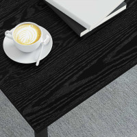 Produktbild för Kaffeebord Svart Ek 100 x 100 x 45 cm Konstruerat trä