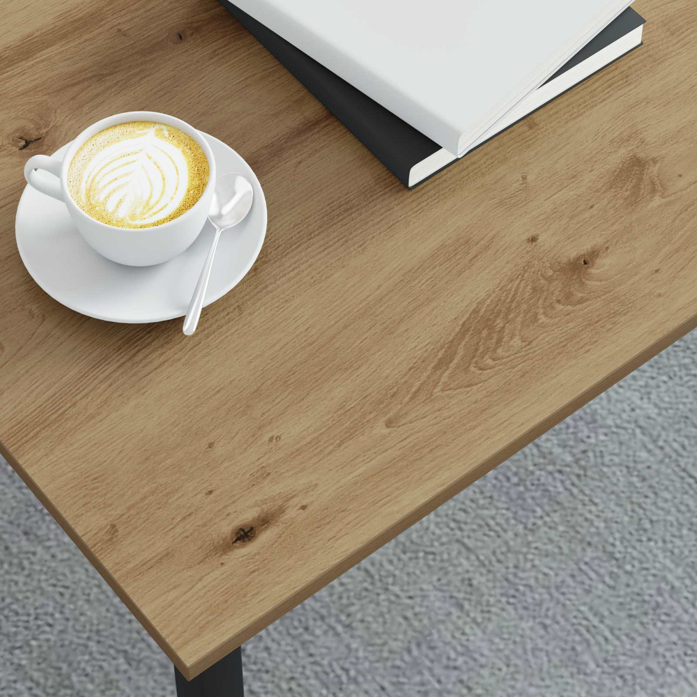 Produktbild för Kaffeebord Artisan Ek 100 x 100 x 45 cm Konstruerat trä
