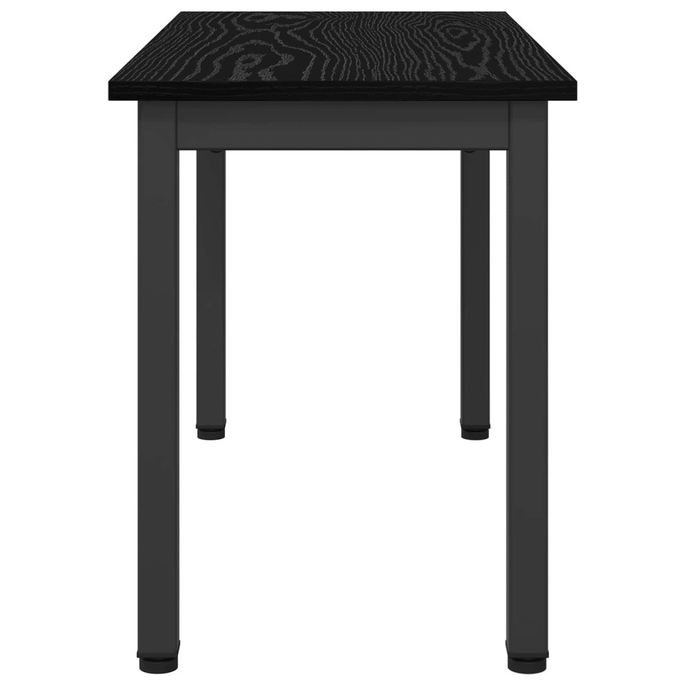 Produktbild för bänk Svart Ek 80 x 35 x 45 cm Konstruerat trä