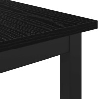 Produktbild för bänk Svart Ek 80 x 35 x 45 cm Konstruerat trä