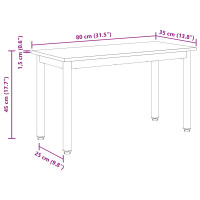 Produktbild för bänk Artisan Ek 80 x 35 x 45 cm Konstruerat trä