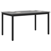 Produktbild för Matbord 140 x 80 x 75 cm METALL
