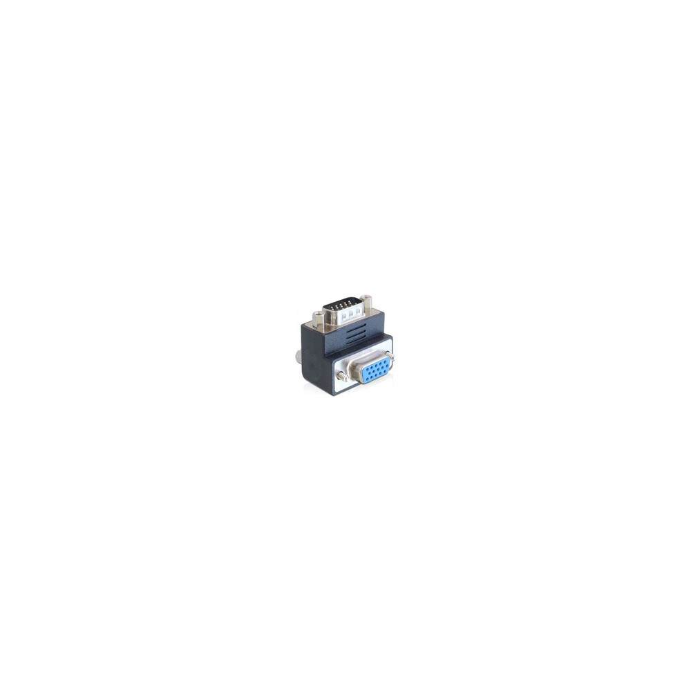 Produktbild för Delock Adapter VGA male / female 90° angled - VGA-adapter