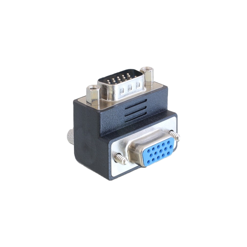 Produktbild för Delock Adapter VGA male / female 90° angled - VGA-adapter