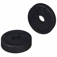 Produktbild för passar för Platt Tvätt 2 pcs Svart ∅15 x 3 mm PVC kopolymer