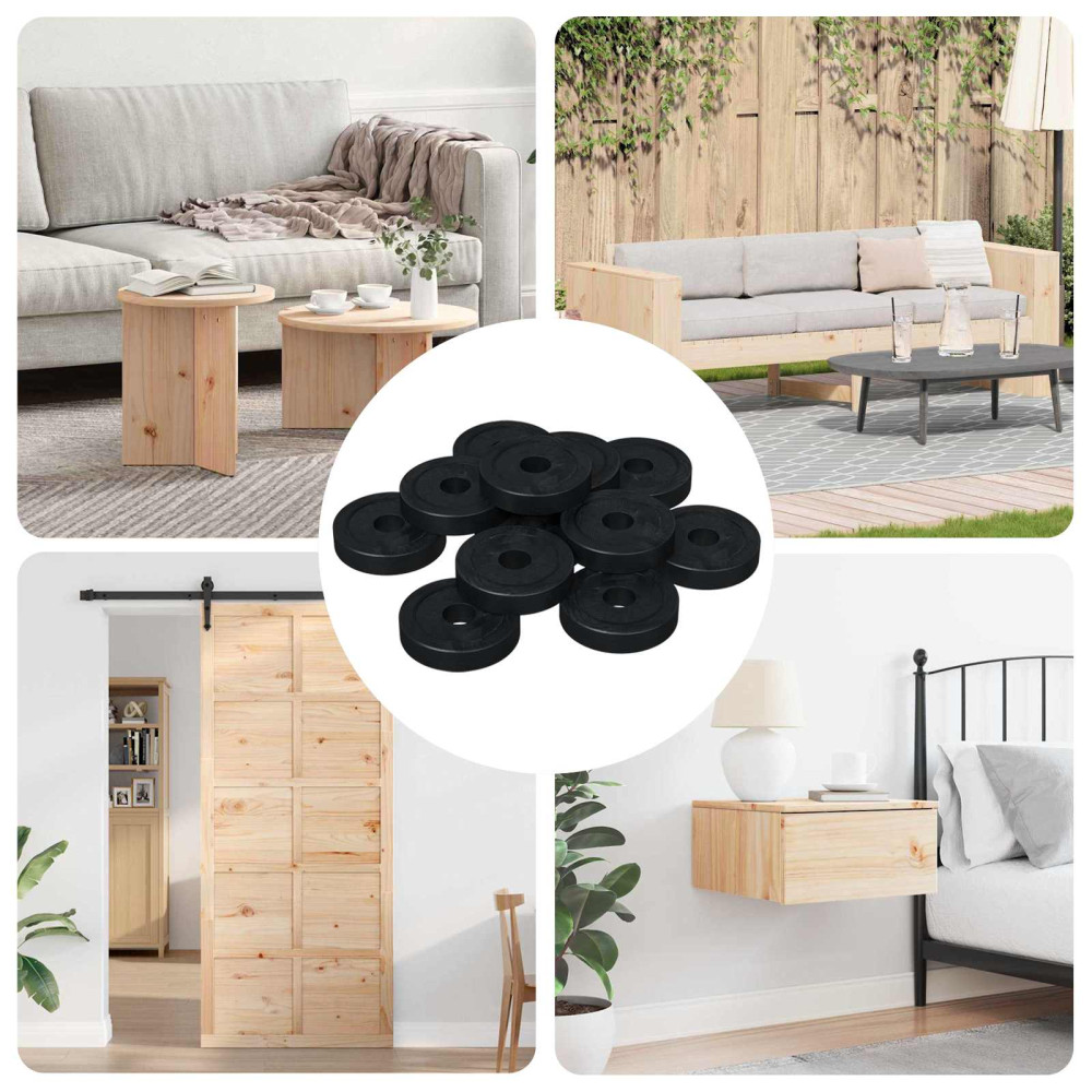 Produktbild för passar för Platt Tvätt 36000 pcs Svart ∅15 x 3 mm PVC kopolymer