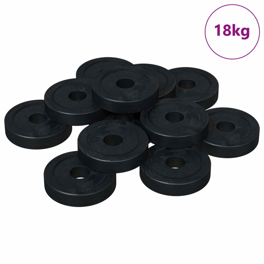 Produktbild för passar för Platt Tvätt 36000 pcs Svart ∅15 x 3 mm PVC kopolymer