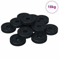 Produktbild för passar för Platt Tvätt 36000 pcs Svart ∅15 x 3 mm PVC kopolymer