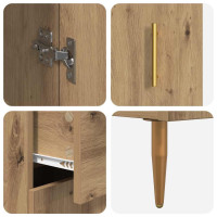 Produktbild för Skåp med låda 2 pcs Artisan Ek Konstruerat trä