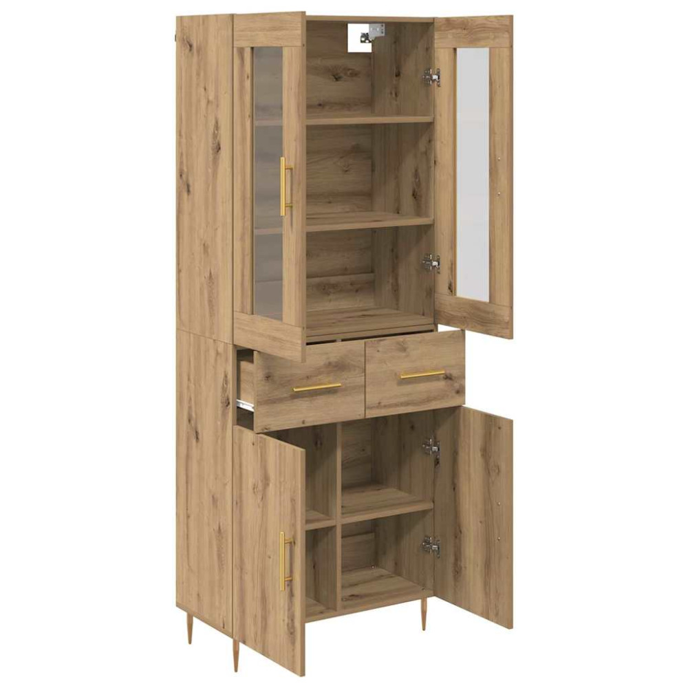 Produktbild för Skåp med låda 2 pcs Artisan Ek Konstruerat trä