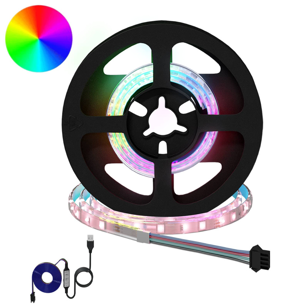 Produktbild för LED Band 2 pcs Svart och Transparent 450 mm Koppar och plast
