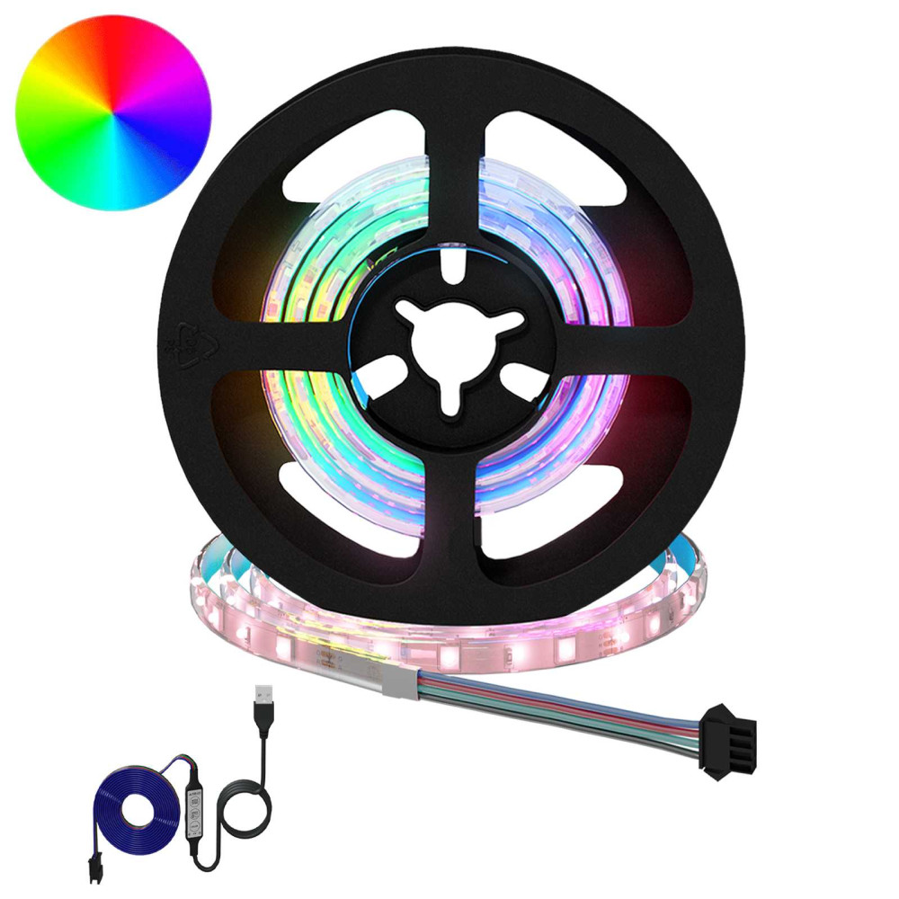 Produktbild för LED Band 2 pcs Svart och Transparent 550 mm Koppar och plast