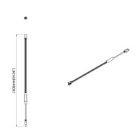 Produktbild för LED Band 2 pcs Svart och Transparent 750 mm Koppar och plast