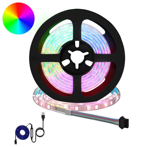 vidaXL LED Band 2 pcs Svart och Transparent 1300 mm Koppar och plast
