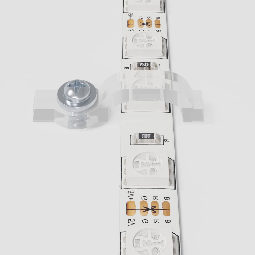 Produktbild för LED Band 2 pcs Svart och Transparent 1700 mm Koppar och plast
