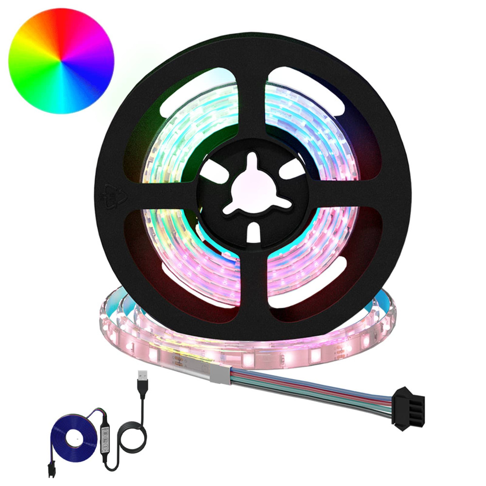 Produktbild för LED Band 2 pcs Svart och Transparent 750 mm Koppar och plast