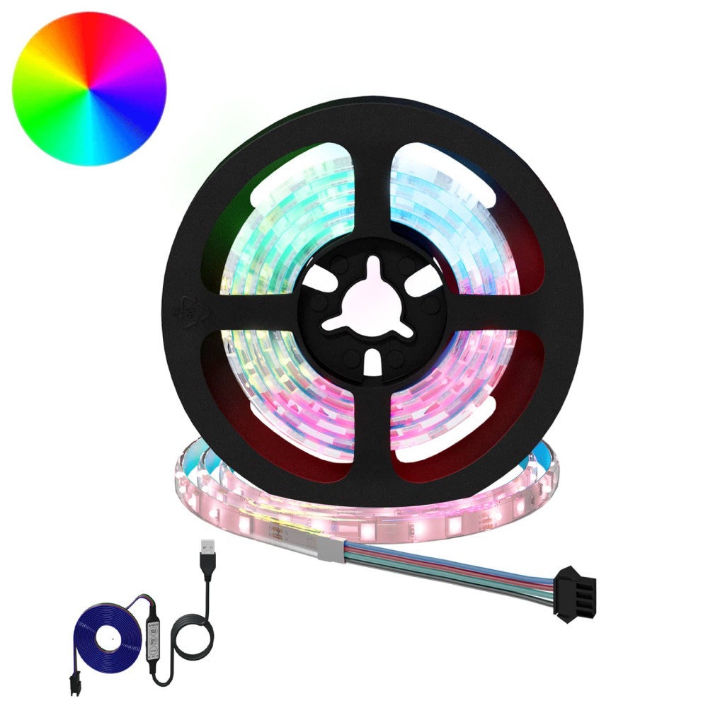 Produktbild för LED Band 2 pcs Svart och Transparent 1000 mm Koppar och plast