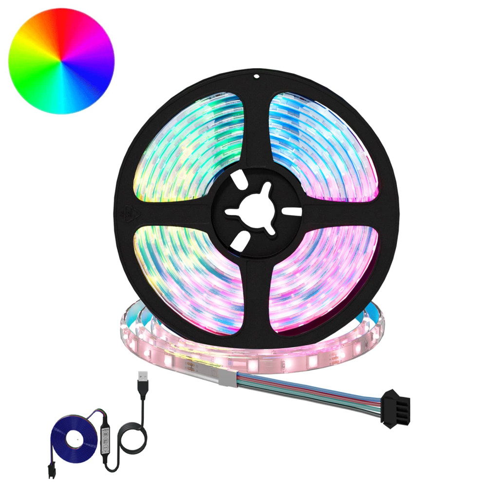 Produktbild för LED Band 2 pcs Svart och Transparent 2300 mm Koppar och plast