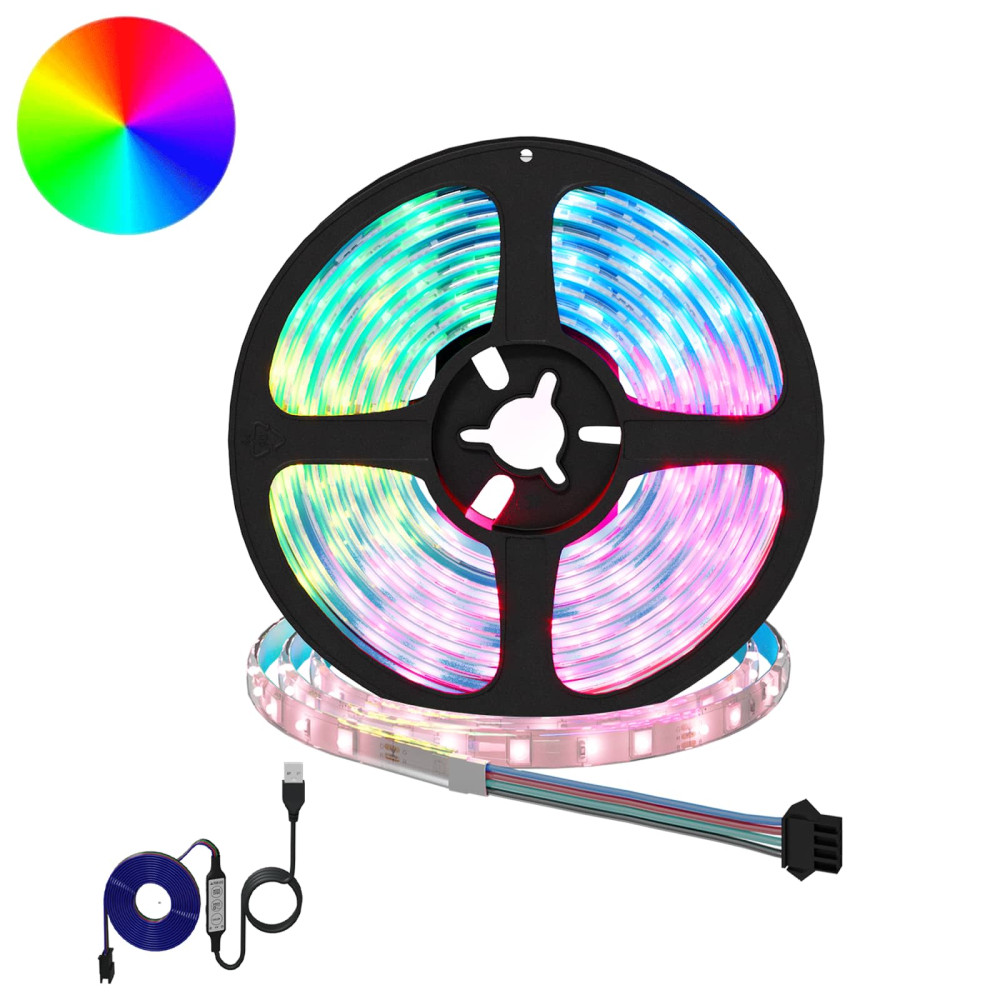Produktbild för LED Band 2 pcs Svart och Transparent 2500 mm Koppar och plast