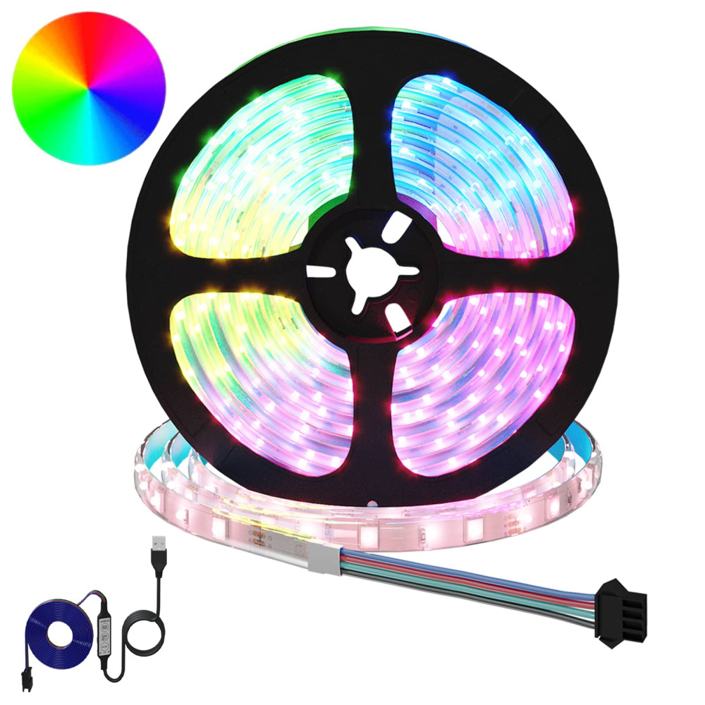 Produktbild för LED Band 2 pcs Svart och Transparent 5100 mm Koppar och plast
