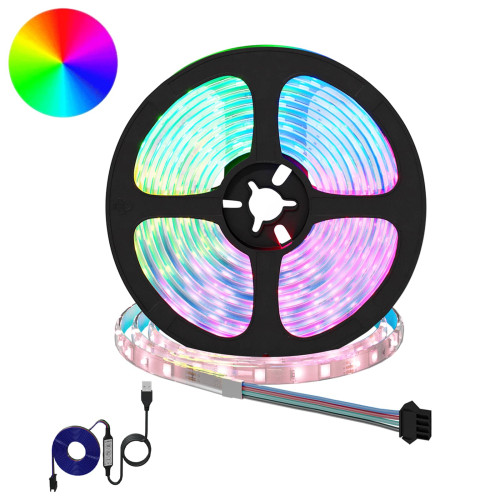 vidaXL LED Band 2 pcs Svart och Transparent 5500 mm Koppar och plast
