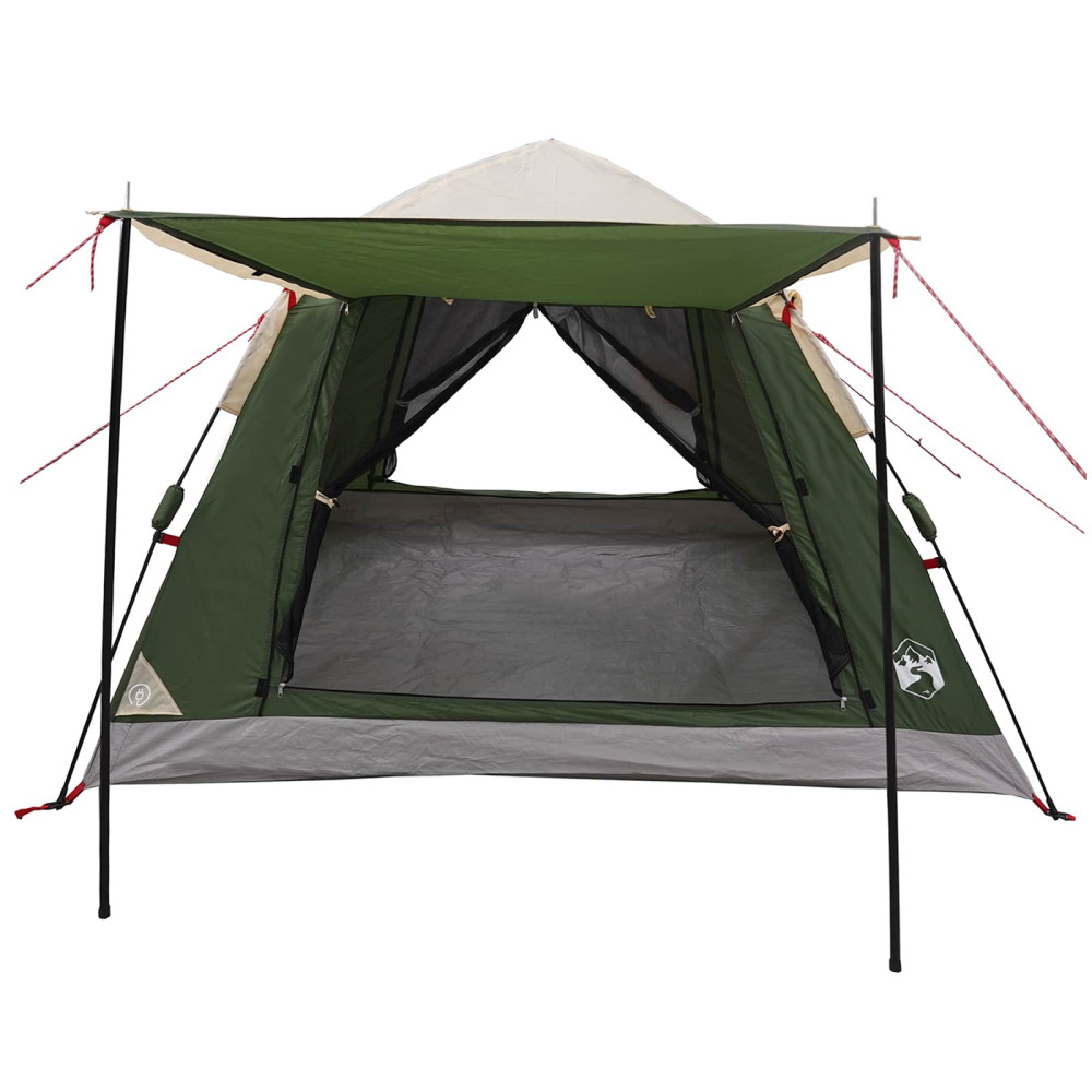 Produktbild för Snabbtält med regnskydd för 3 personer 3-personers Grön