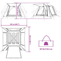 Produktbild för Snabbtält med regnskydd för 3 personer Blå 205 x 205 x 143 cm