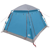 Produktbild för Snabbtält med regnskydd för 3 personer Blå 205 x 205 x 143 cm