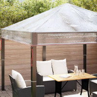 Produktbild för Gazebo överdrag ersättning 300 x 300 x 26 cm Transparent PVC