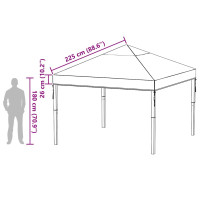 Produktbild för Gazebo överdrag ersättning 300 x 300 x 26 cm Transparent PVC