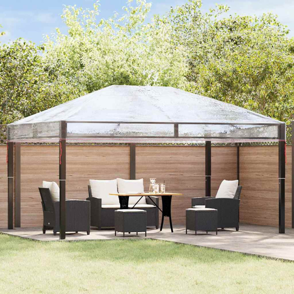 Produktbild för Gazebo överdrag ersättning Transparent 400 x 300 x 32 cm PVC