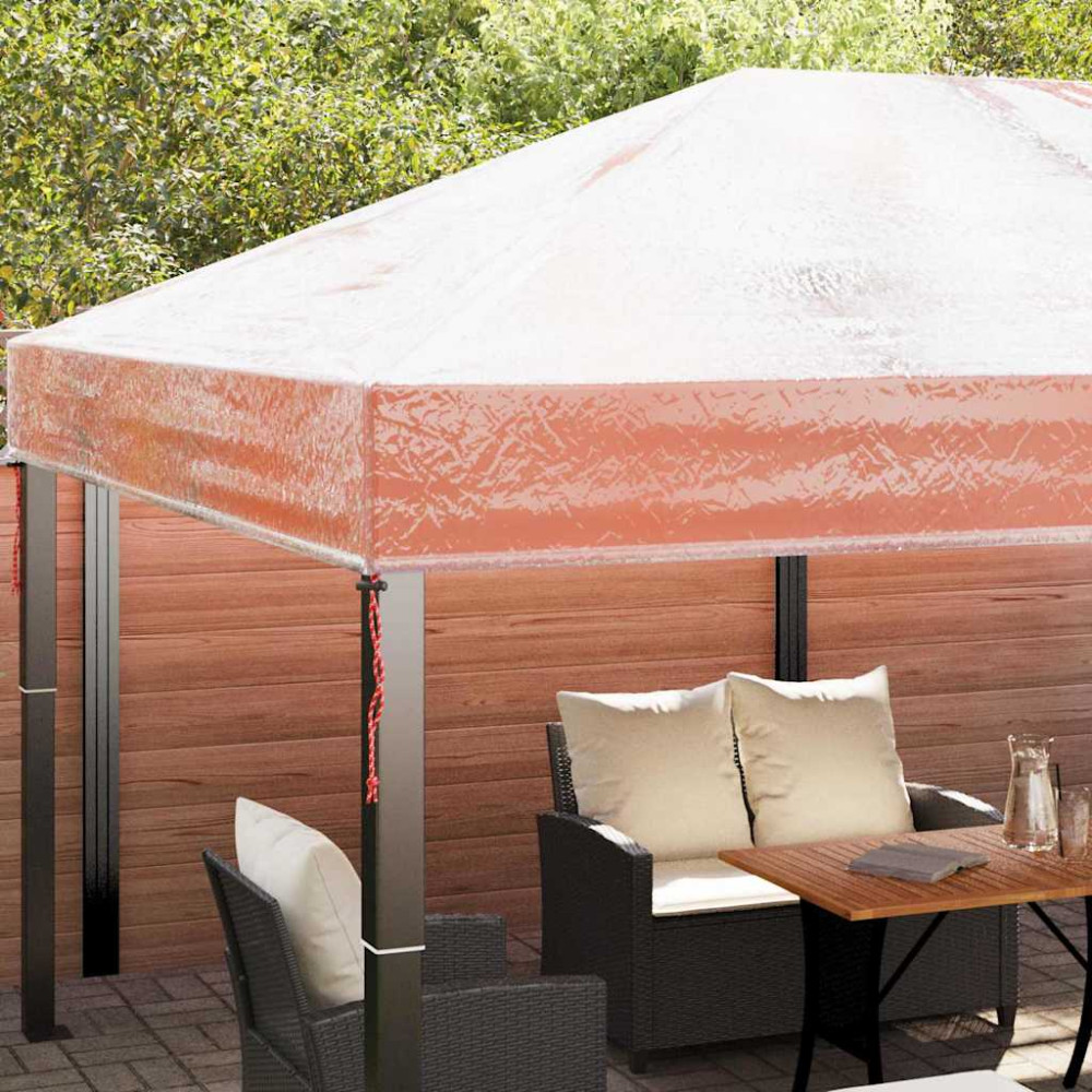 Produktbild för Gazebo överdrag ersättning Transparent 400 x 300 x 32 cm PVC