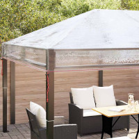 Produktbild för Gazebo överdrag ersättning Transparent 400 x 300 x 32 cm PVC