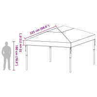 Produktbild för Gazebo överdrag ersättning Transparent 400 x 300 x 32 cm PVC