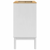 Produktbild för Badrumsskåp med handfat med hylla FLORO Vit 60 x 40 x 80 cm