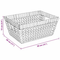 Produktbild för Förvaringskorgar 2 pcs Naturfärg 38 x 28 x 15 cm Vattenhyacint