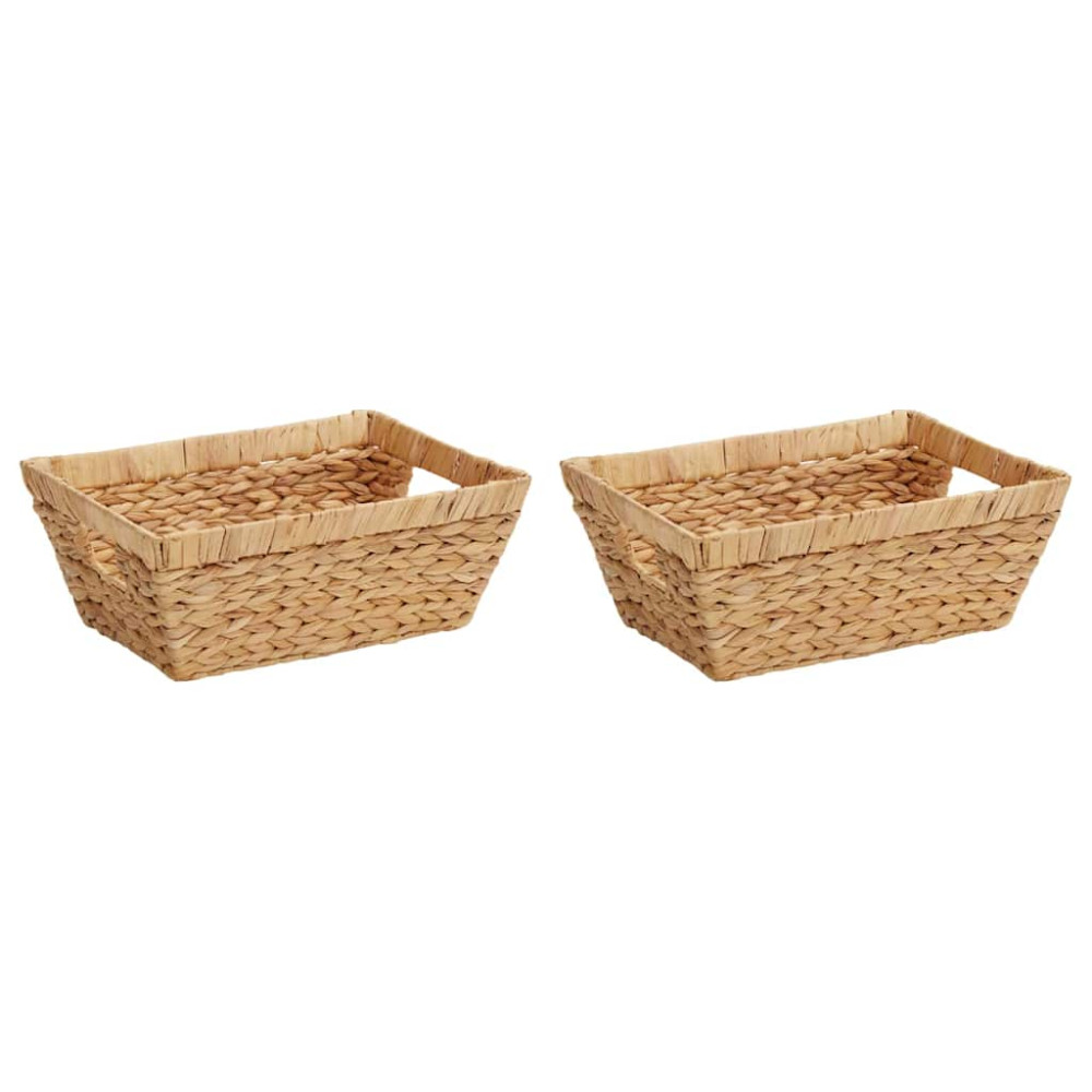 Produktbild för Förvaringskorgar 2 pcs Naturfärg 38 x 28 x 15 cm Vattenhyacint