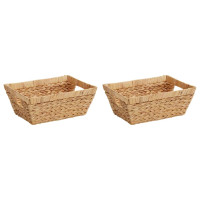 Produktbild för Förvaringskorgar 2 pcs Naturfärg 38 x 28 x 15 cm Vattenhyacint
