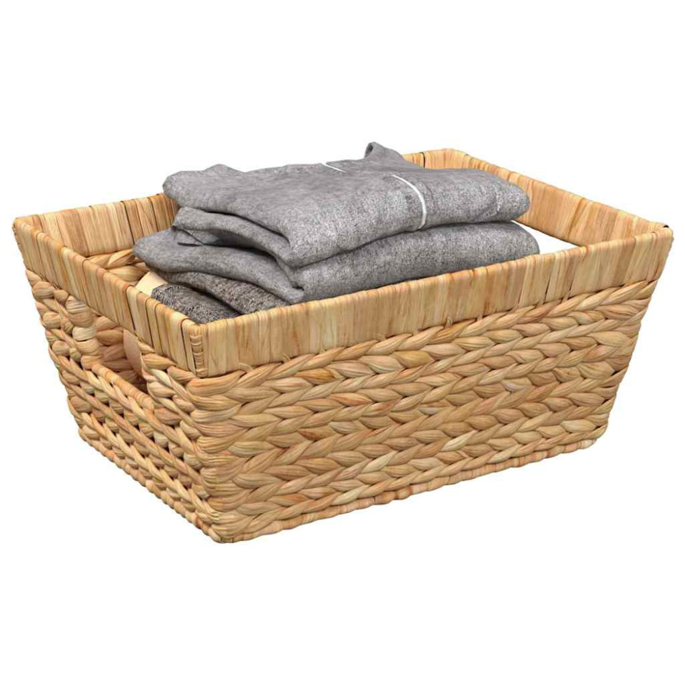 Produktbild för Förvaringskorgar 2 pcs Naturfärg 38 x 28 x 15 cm Vattenhyacint