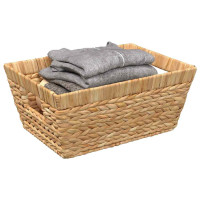 Produktbild för Förvaringskorgar 2 pcs Naturfärg 38 x 28 x 15 cm Vattenhyacint