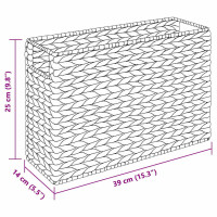 Produktbild för Tidningkorgar 2 pcs Naturfärg 39 x 14 x 25 cm Vattenhyacint