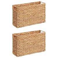 Produktbild för Tidningkorgar 2 pcs Naturfärg 39 x 14 x 25 cm Vattenhyacint