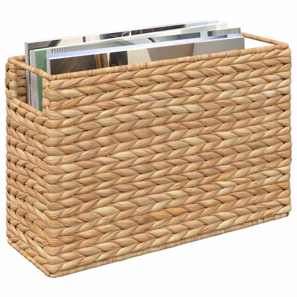 Produktbild för Tidningkorgar 2 pcs Naturfärg 39 x 14 x 25 cm Vattenhyacint
